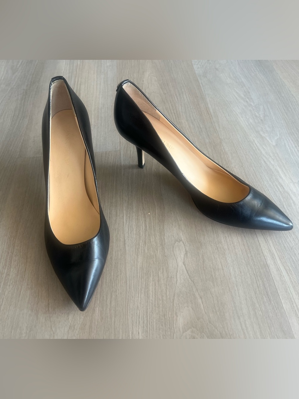 Ivanka Trump Natalie Black Pointed-Toe Stiletto Pumps office work size 9.5